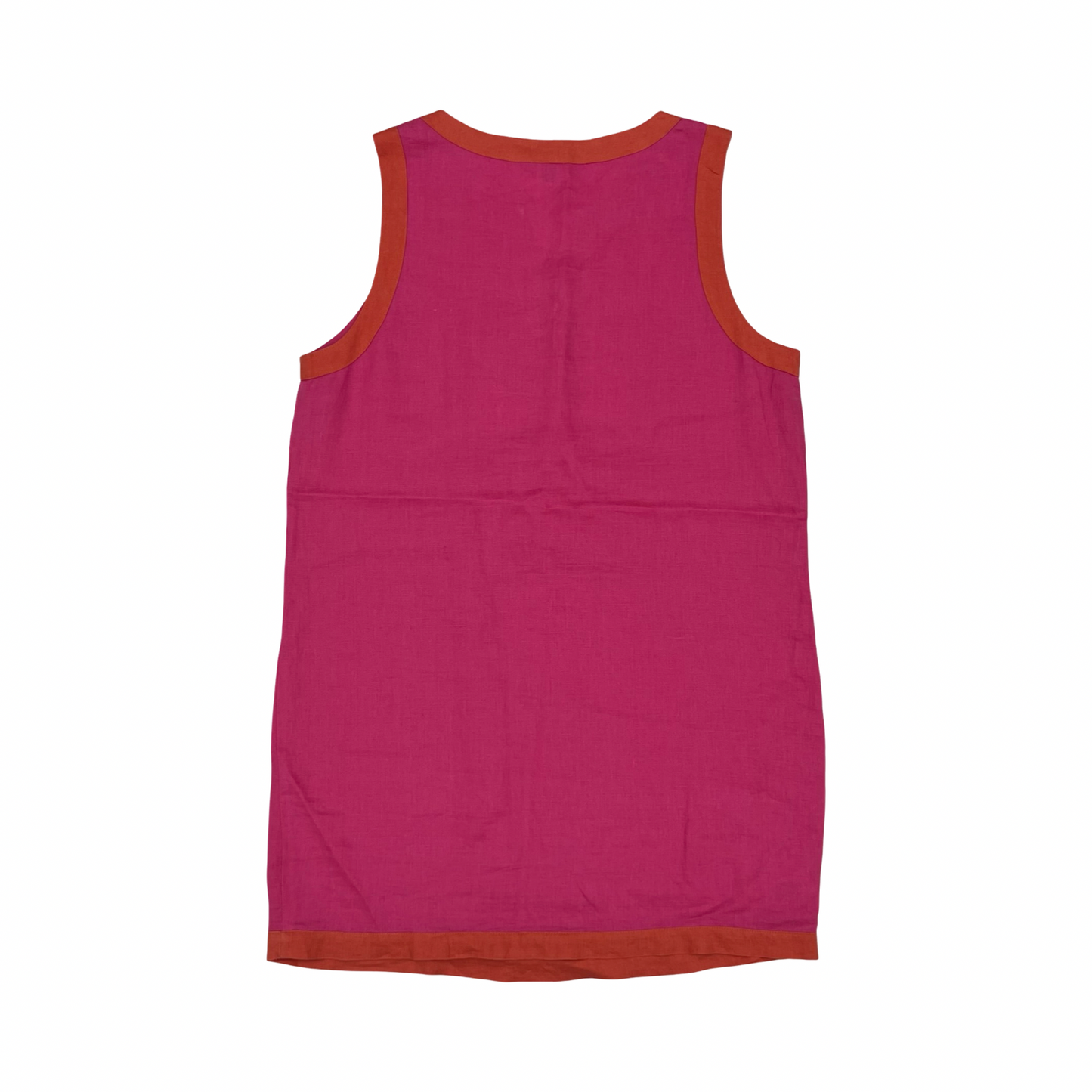 Dress Casual Short By Sigrid Olsen In Orange & Pink, Size:L