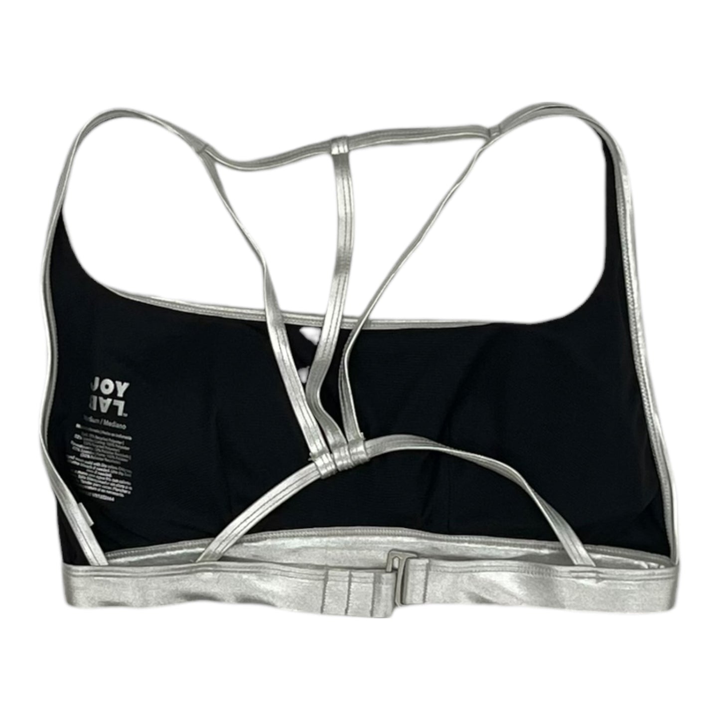 Athletic Bra By Joy Lab In Black & Silver, Size:M