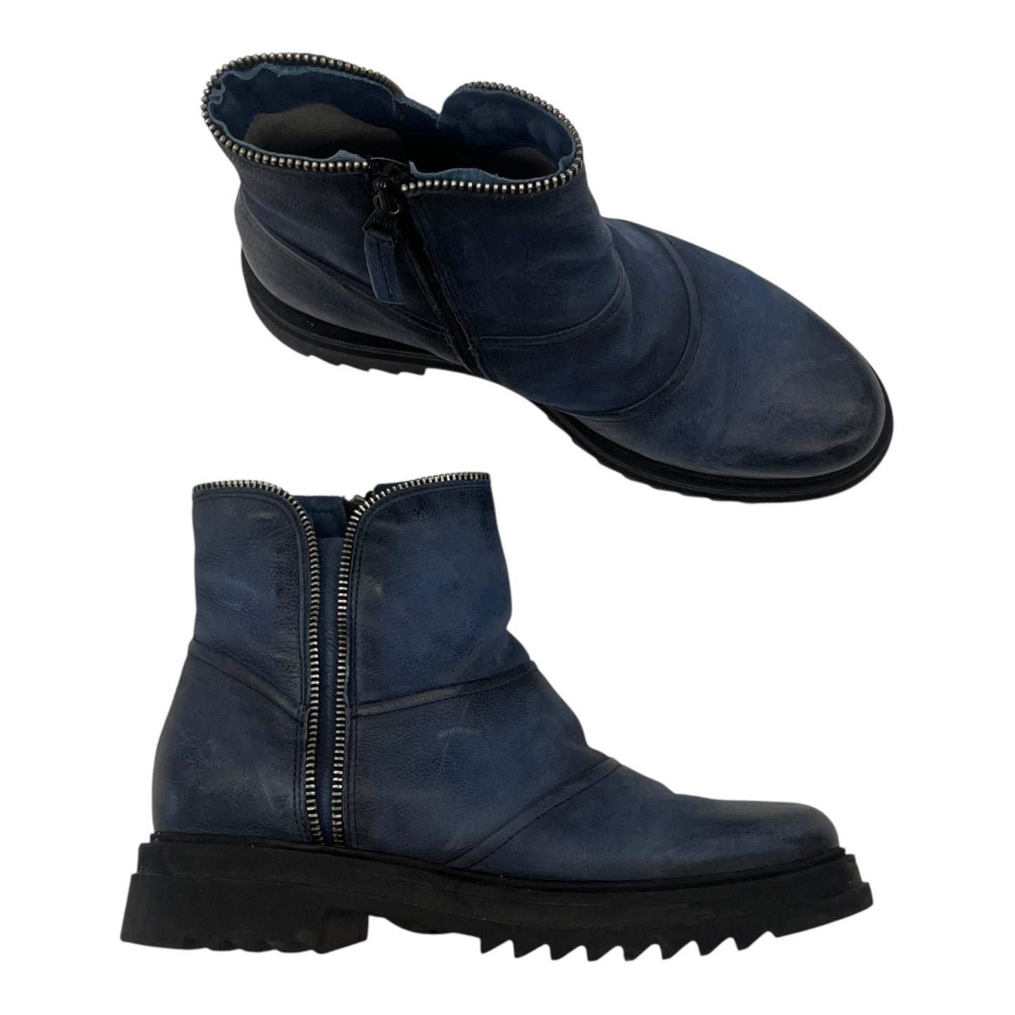 Boots Leather By Miz Mooz In Blue, Size:9.5