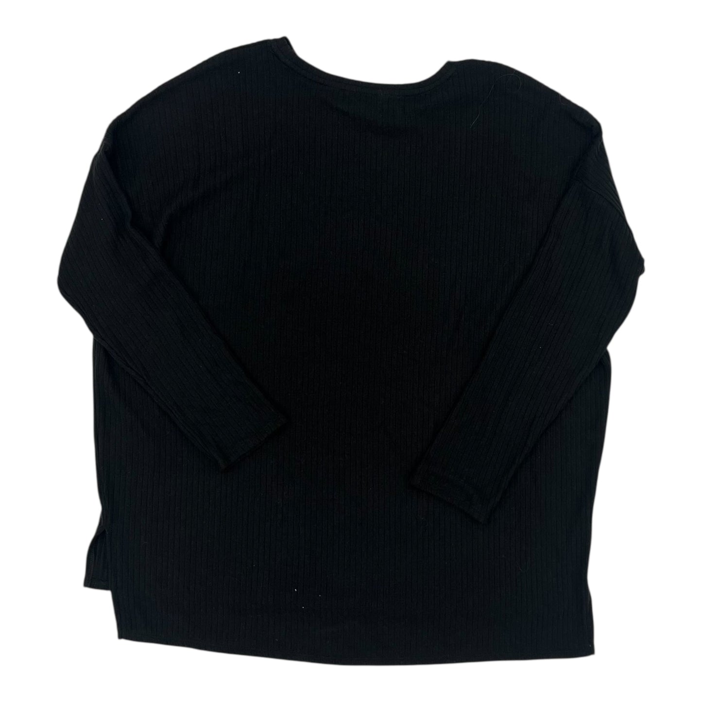 Top Ls By Time And Tru In Black, Size:Xl