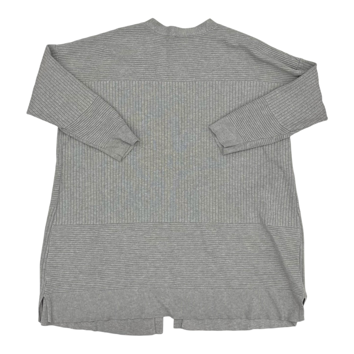 Sweater Cardigan By Cj Banks In Grey, Size:2X