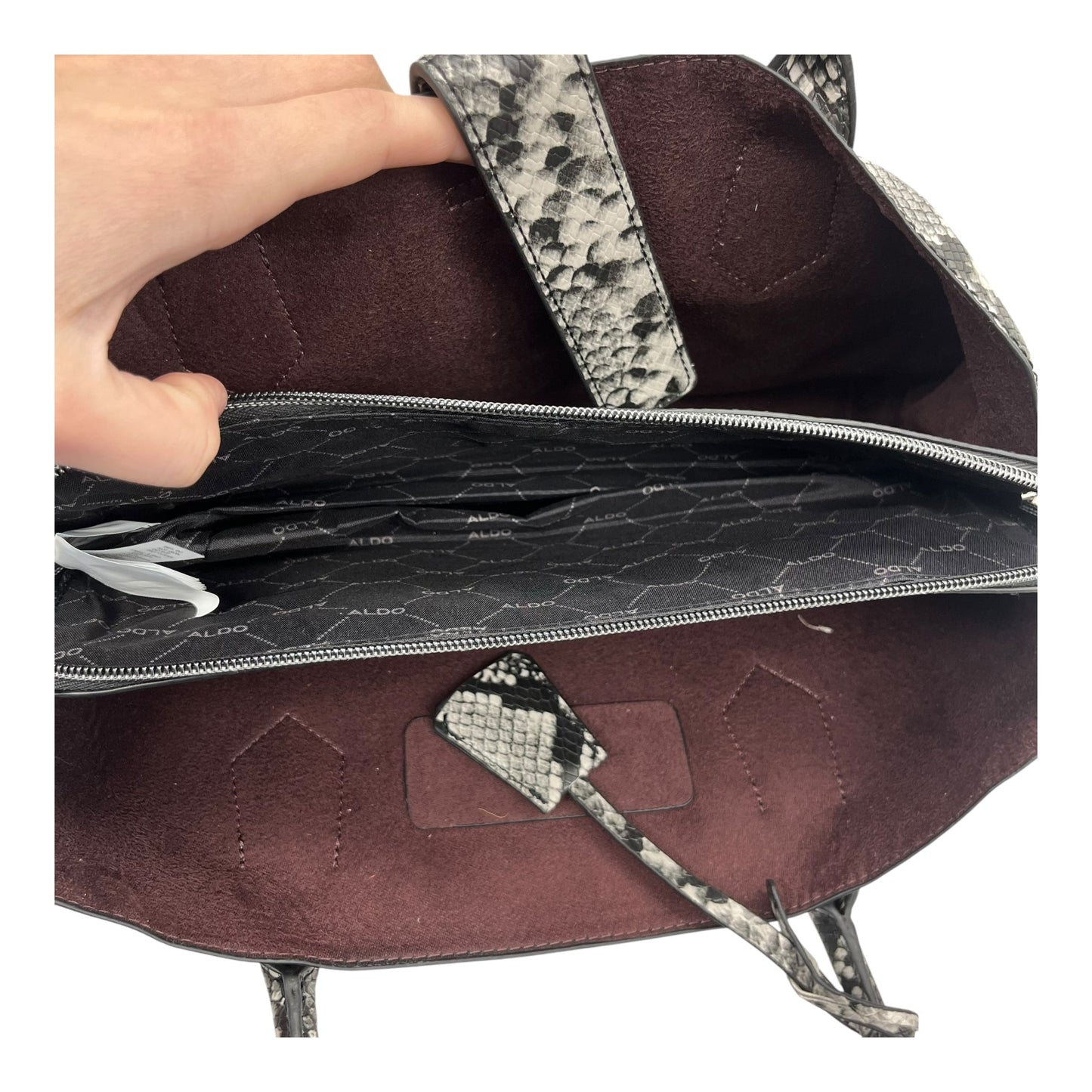 Handbag By Aldo In Snakeskin Print, Size:Medium