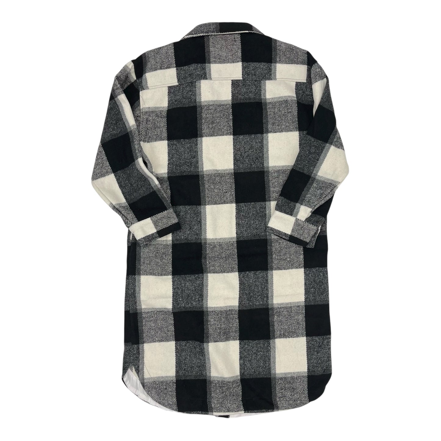 Jacket Shirt By Clothes Mentor In Black & White, Size:S