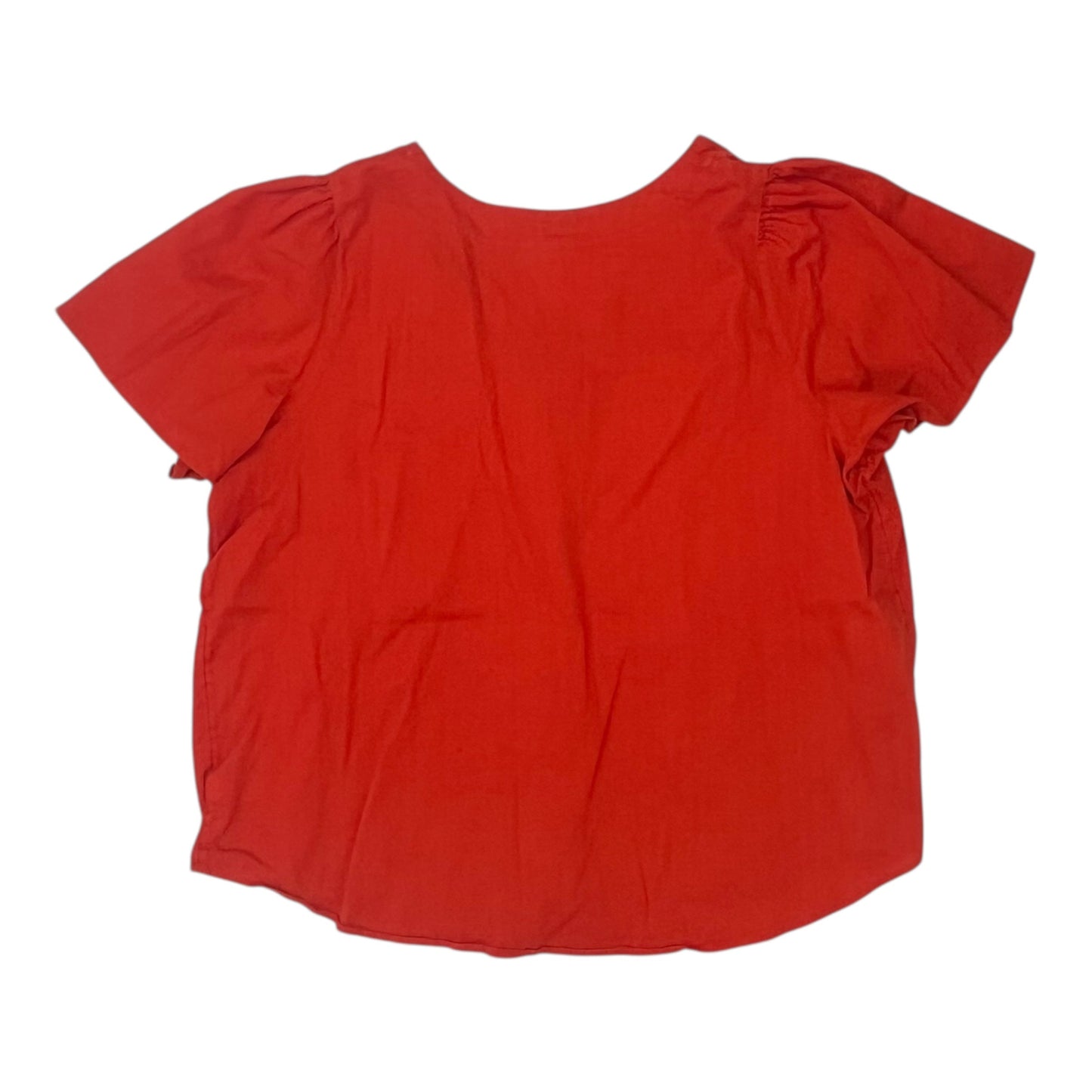 Blouse Ss By Knox Rose In Orange, Size:Xxl