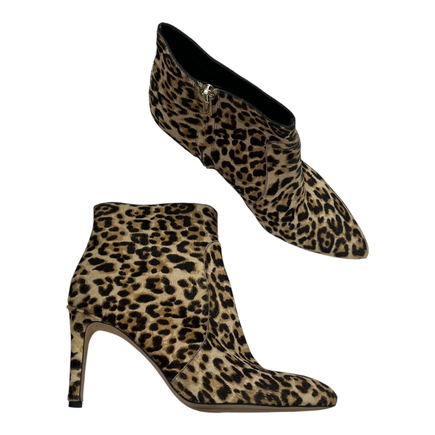 Boots Ankle Heels By Sam Edelman In Leopard Print, Size:11