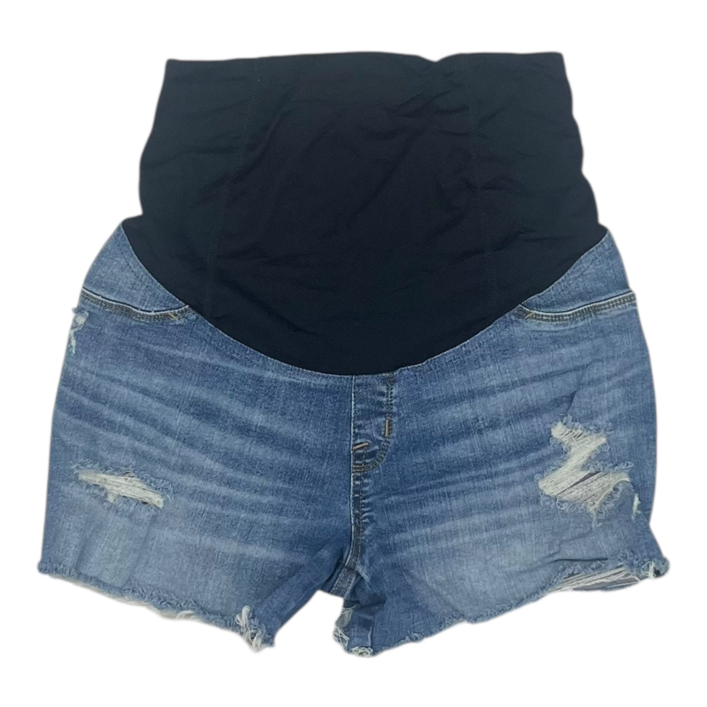 Mat Shorts By Isabel Maternity In Blue Denim, Size:8