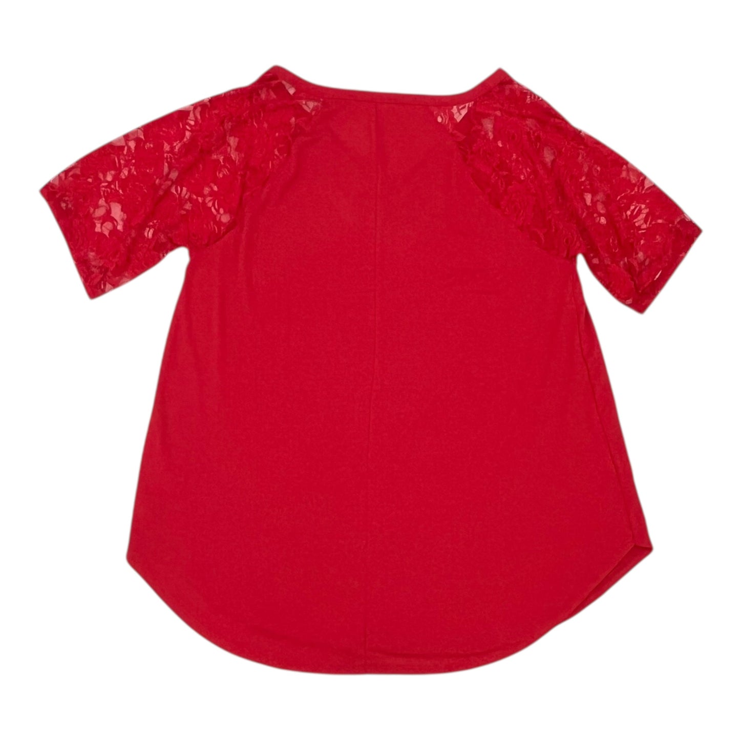 Top Ss By Zenana Outfitters In Red, Size:1X