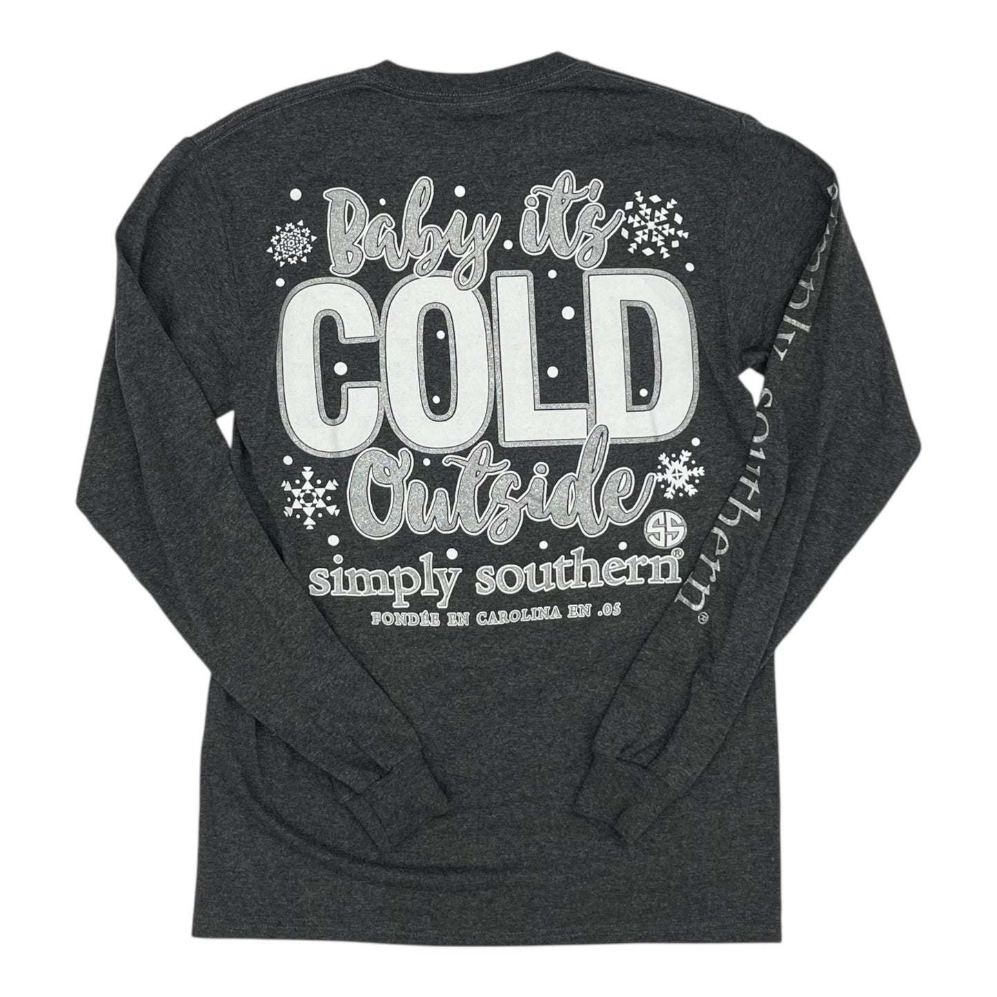 Top Ls By Simply Southern In Grey, Size:S