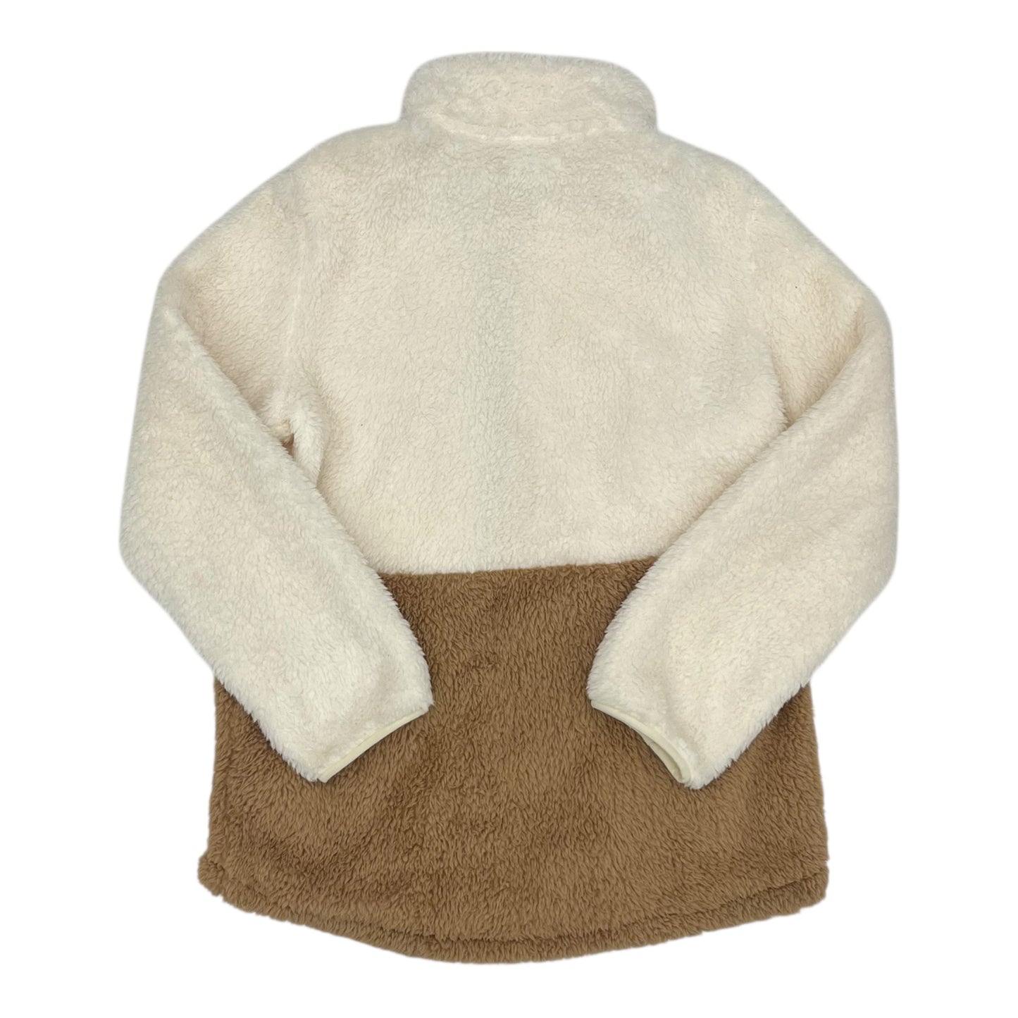 Jacket Faux Fur & Sherpa By Maurices In Brown & Cream, Size:L