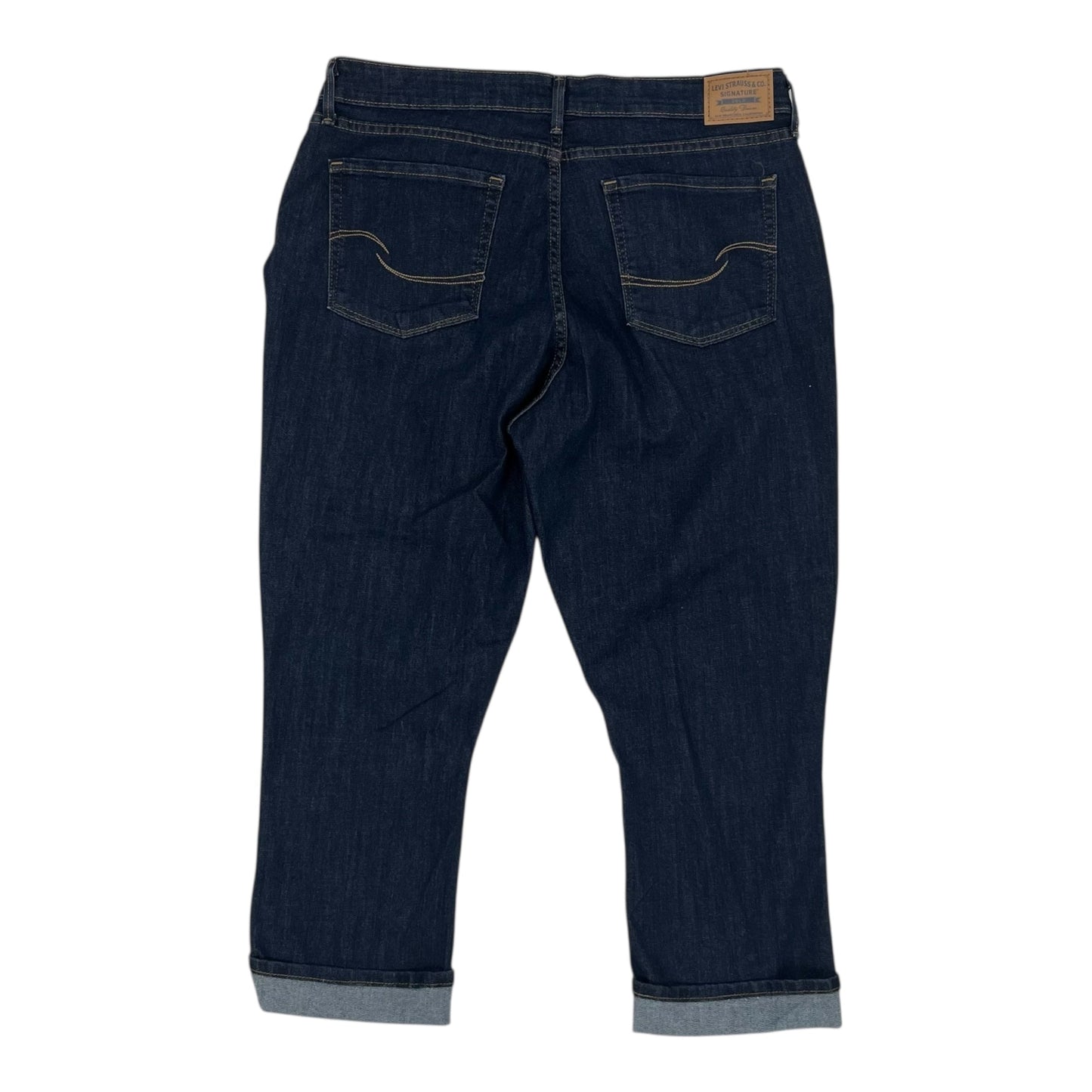 Jeans Cropped By Levis In Blue Denim, Size:12