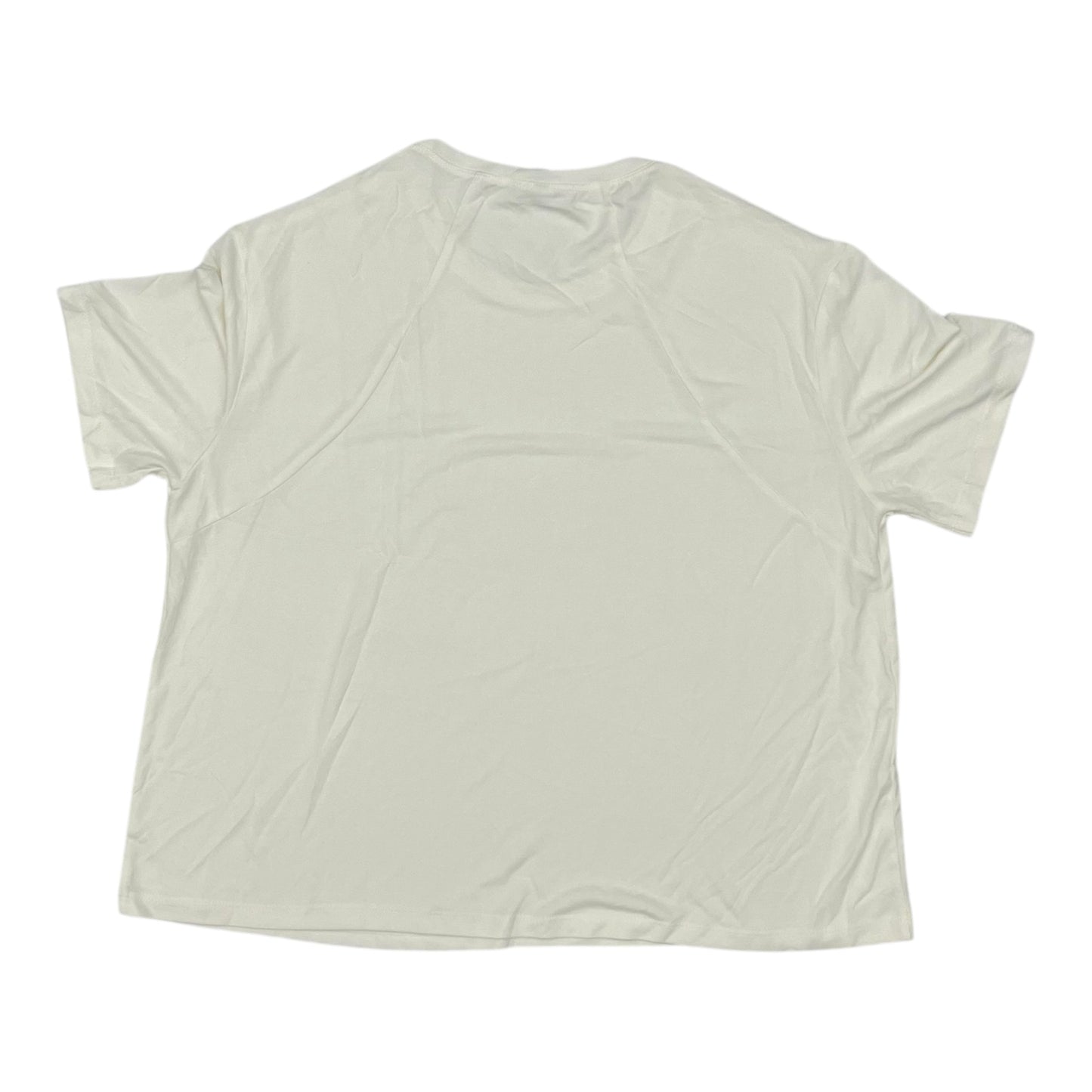 Athletic Top Ss By Clothes Mentor In White, Size:Xl