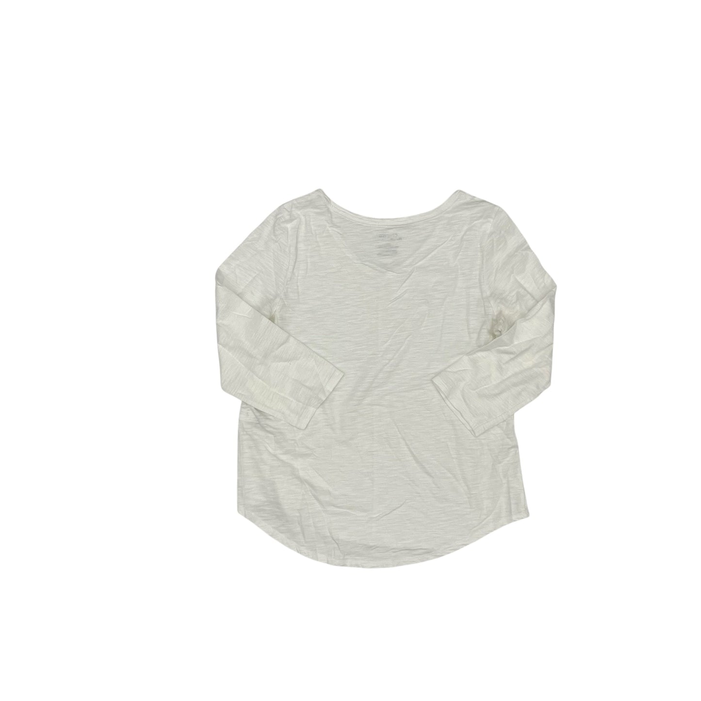 Top 3/4 Sleeve By Chicos In Cream, Size:M