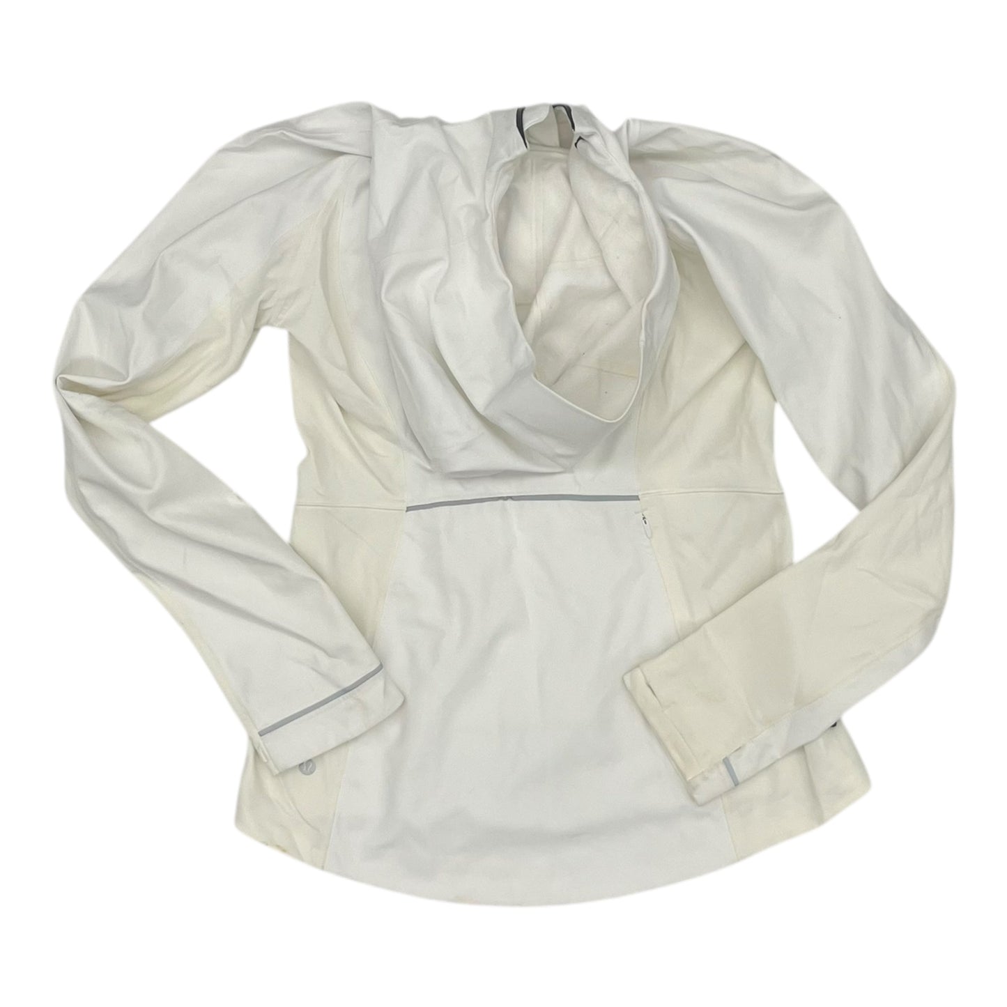Athletic Jacket By Lululemon In White, Size:S