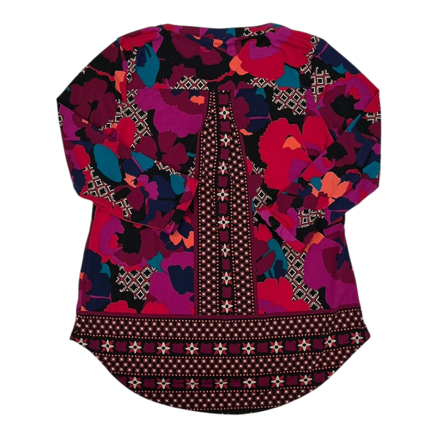 Blouse 3/4 Sleeve By Dana Buchman In Purple, Size:S