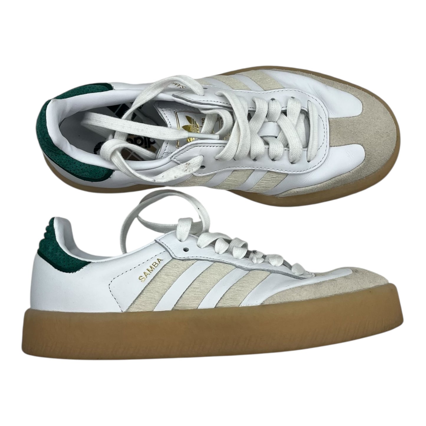 Shoes Sneakers By Adidas In Cream & Green, Size:6