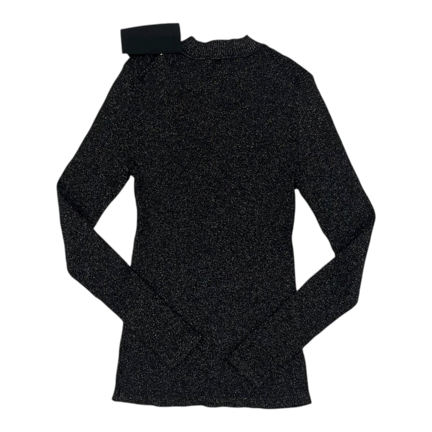 Sweater By Ann Taylor In Black & Silver, Size:M