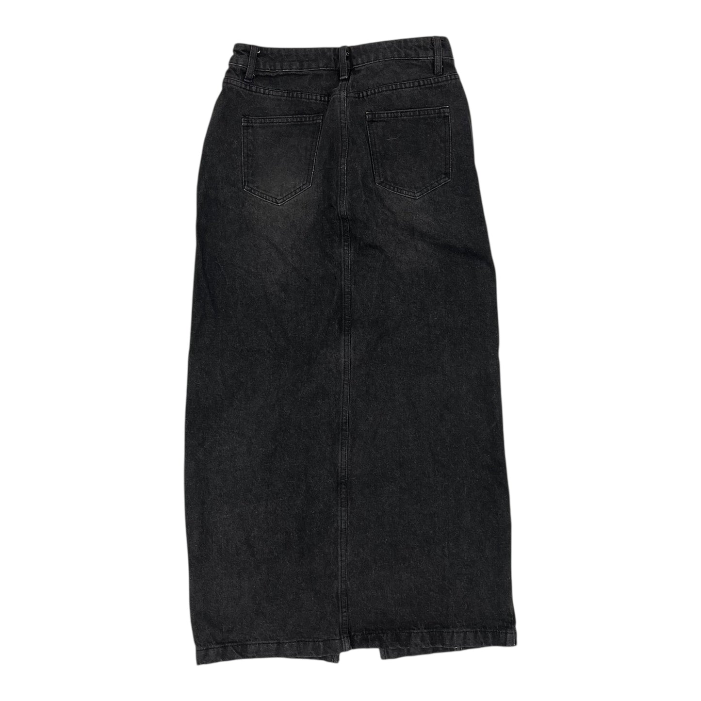Skirt Maxi By Blu Pepper In Black Denim, Size:S