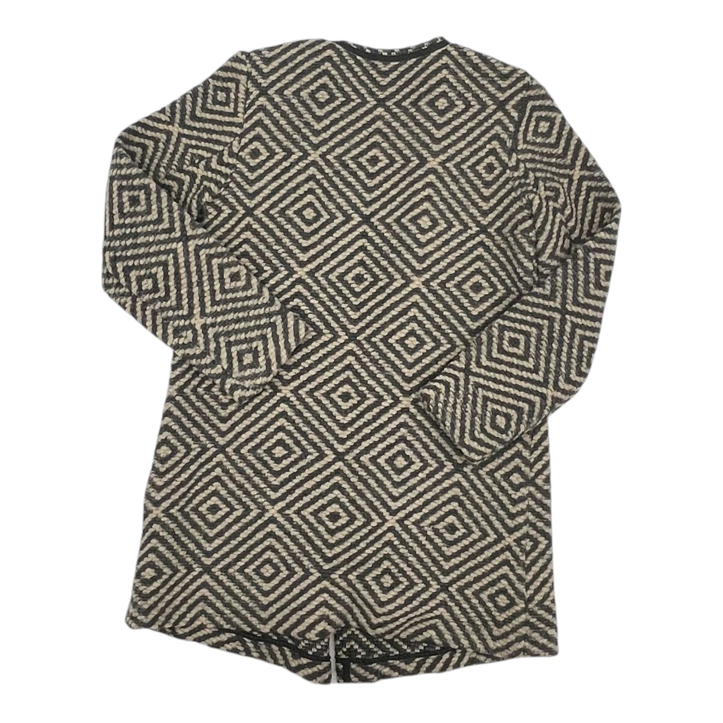 Sweater Cardigan By Talbots In Grey & Tan, Size:S