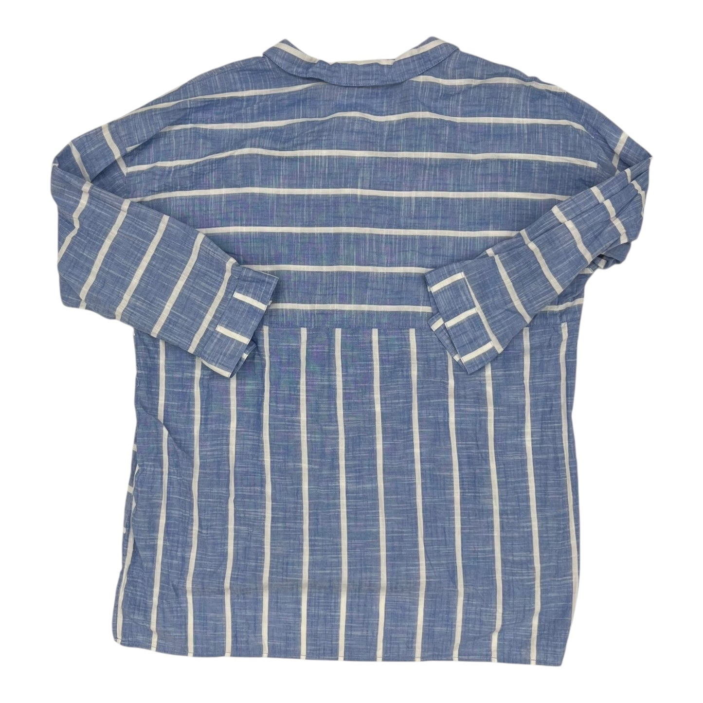 Blouse Ls By Beachlunchlounge In Blue, Size:Xl