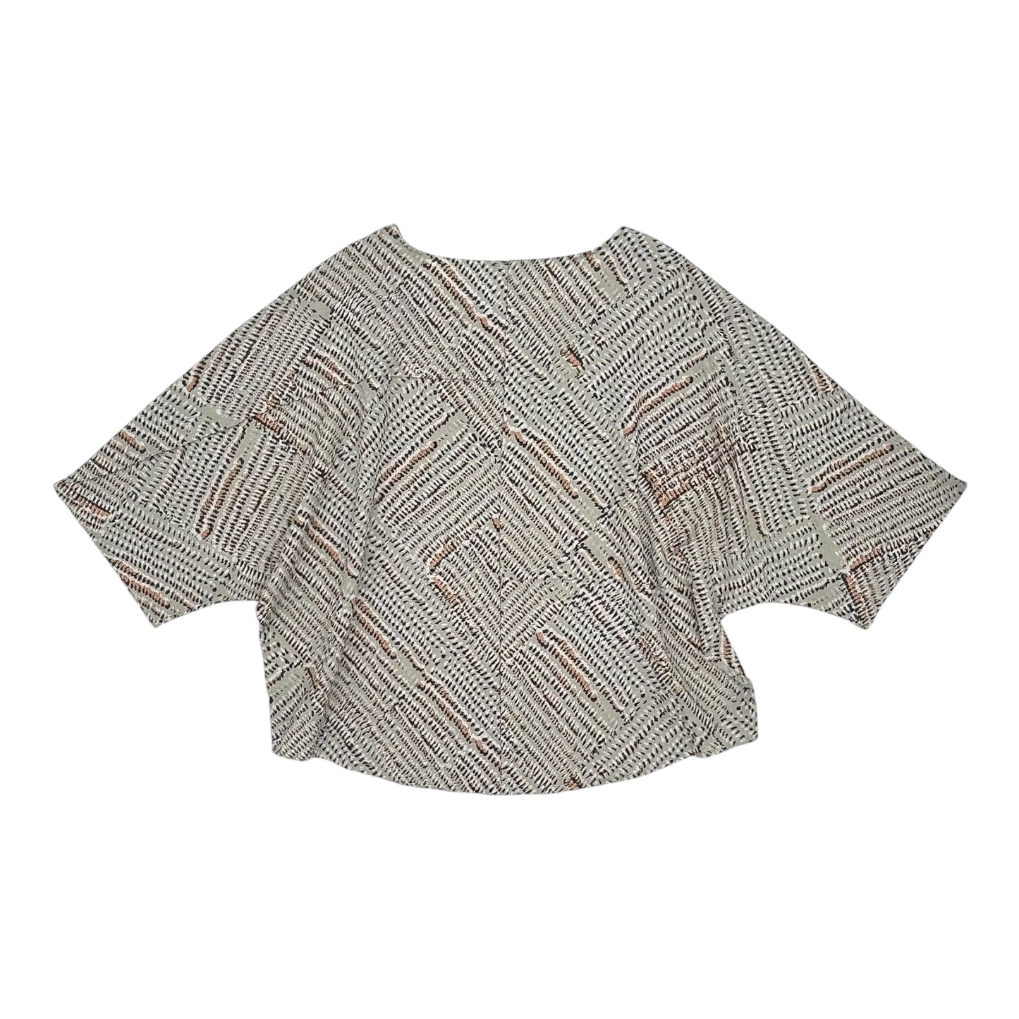 Blouse 3/4 Sleeve By Habitat In Multi, Size:Xl