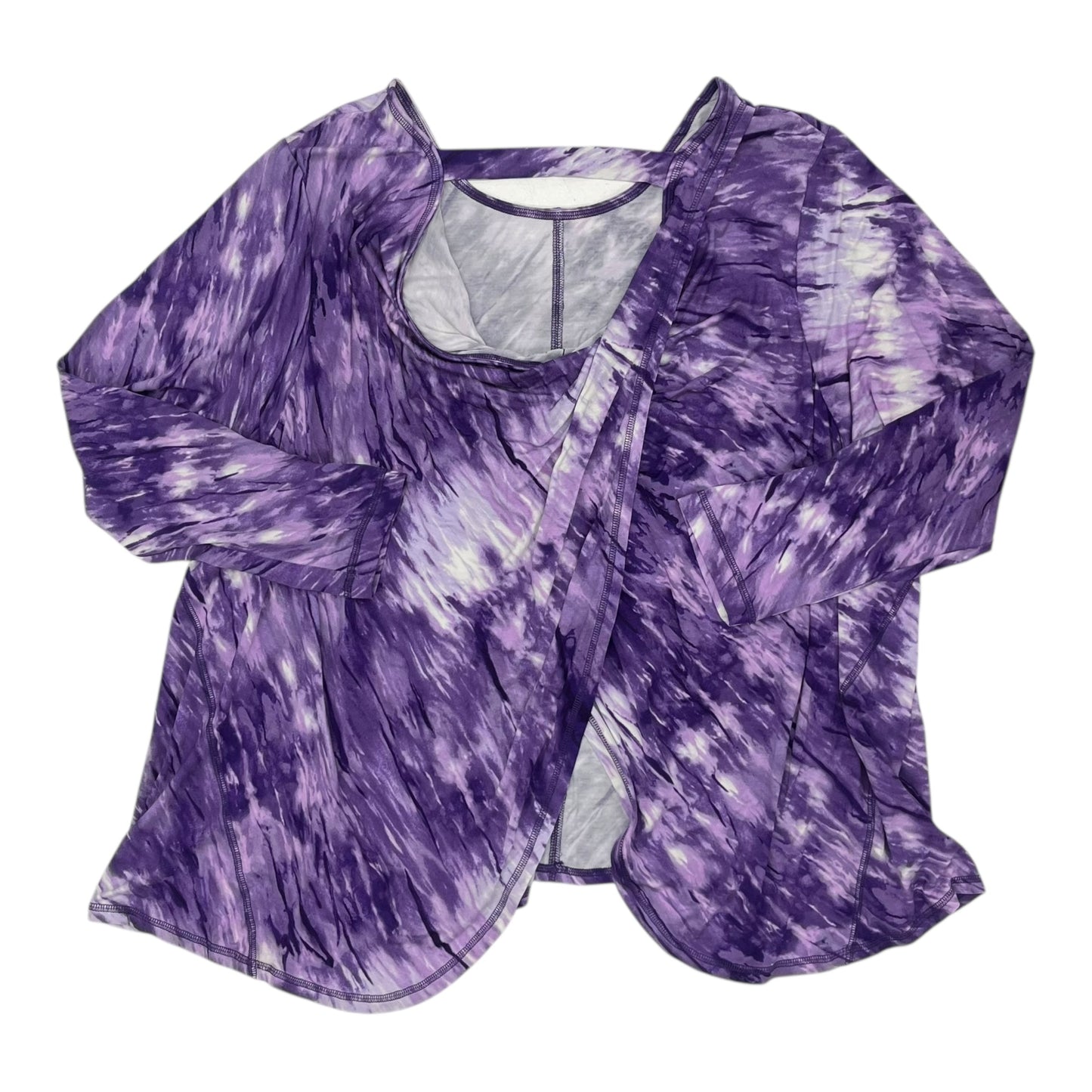 Athletic Top Ls Crewneck By Livi Active In Purple, Size:3X