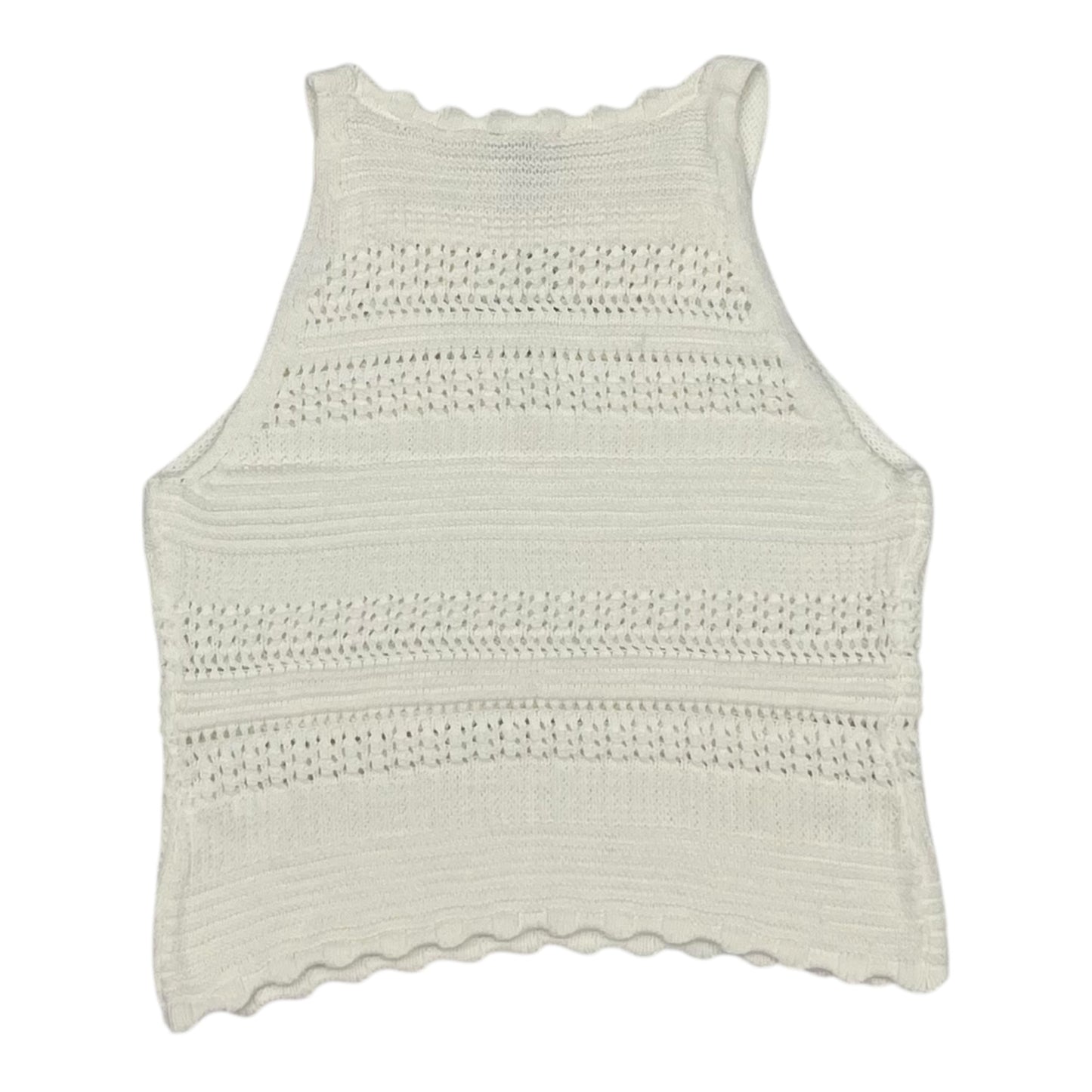 Vest Sweater By Express In White, Size:M