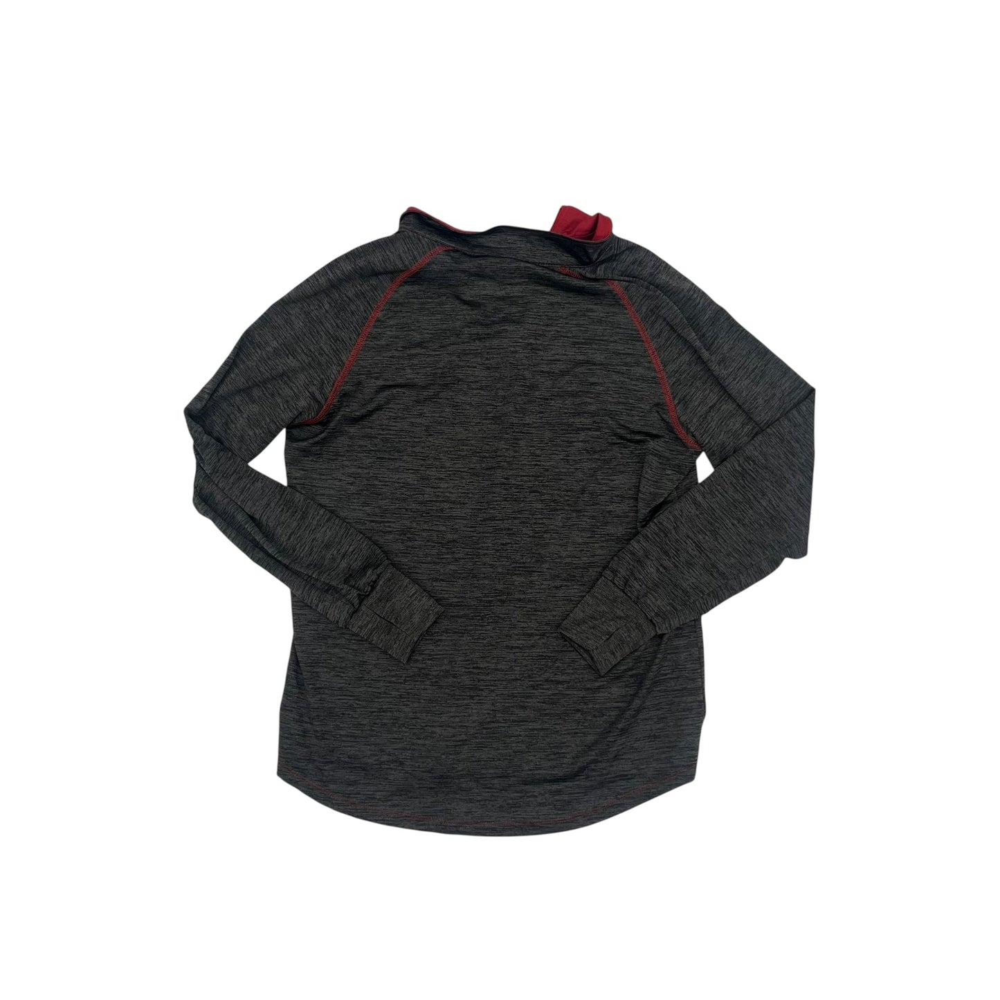 Athletic Top Ls Collar By Colosseum In Grey & Red, Size:Xxl