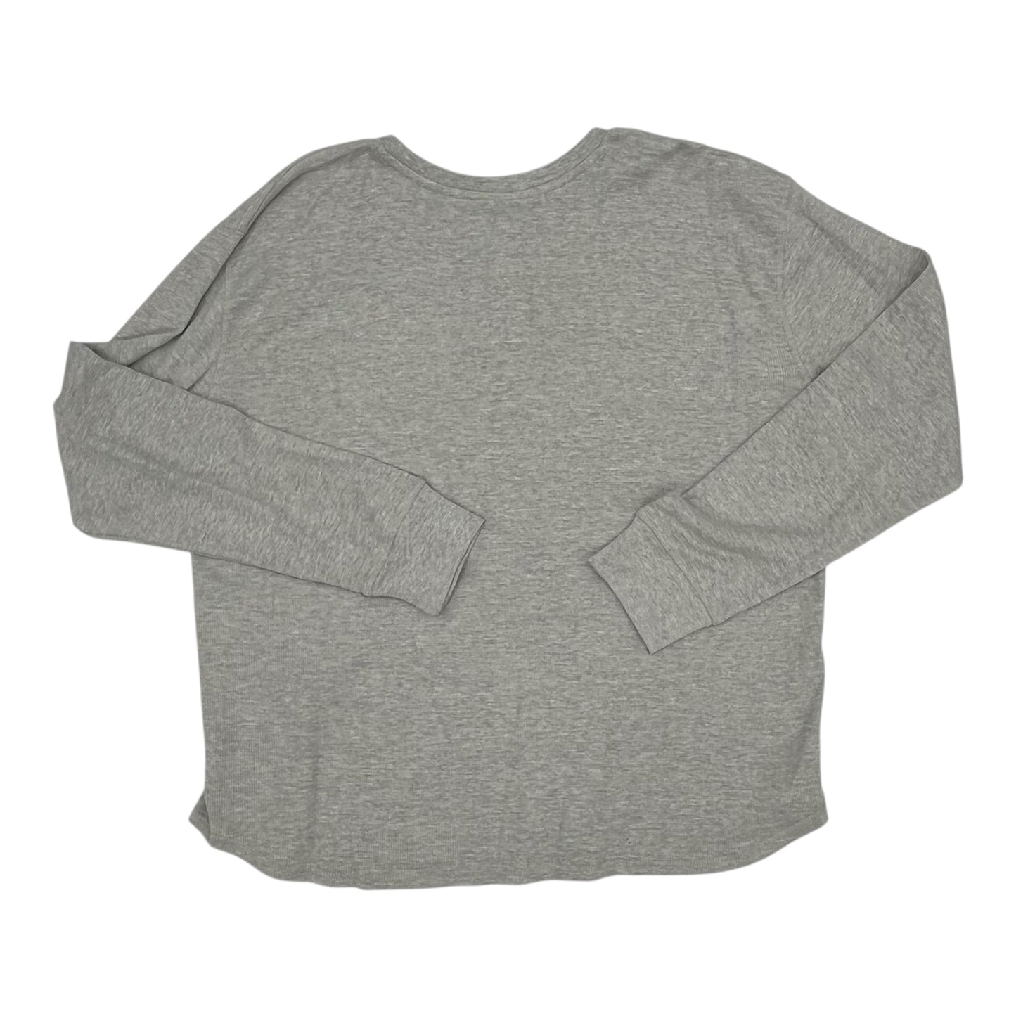 Athletic Top Ls Crewneck By Clothes Mentor In Grey, Size:Xxl