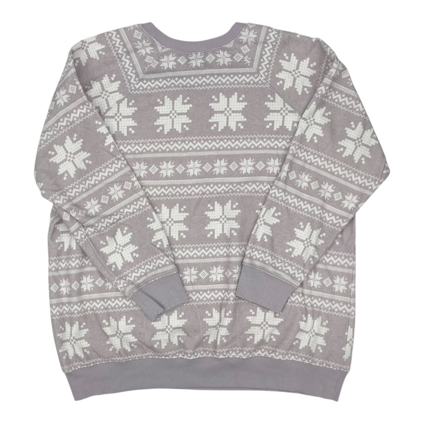 Sweatshirt Crewneck By Torrid In Purple & White, Size:2X