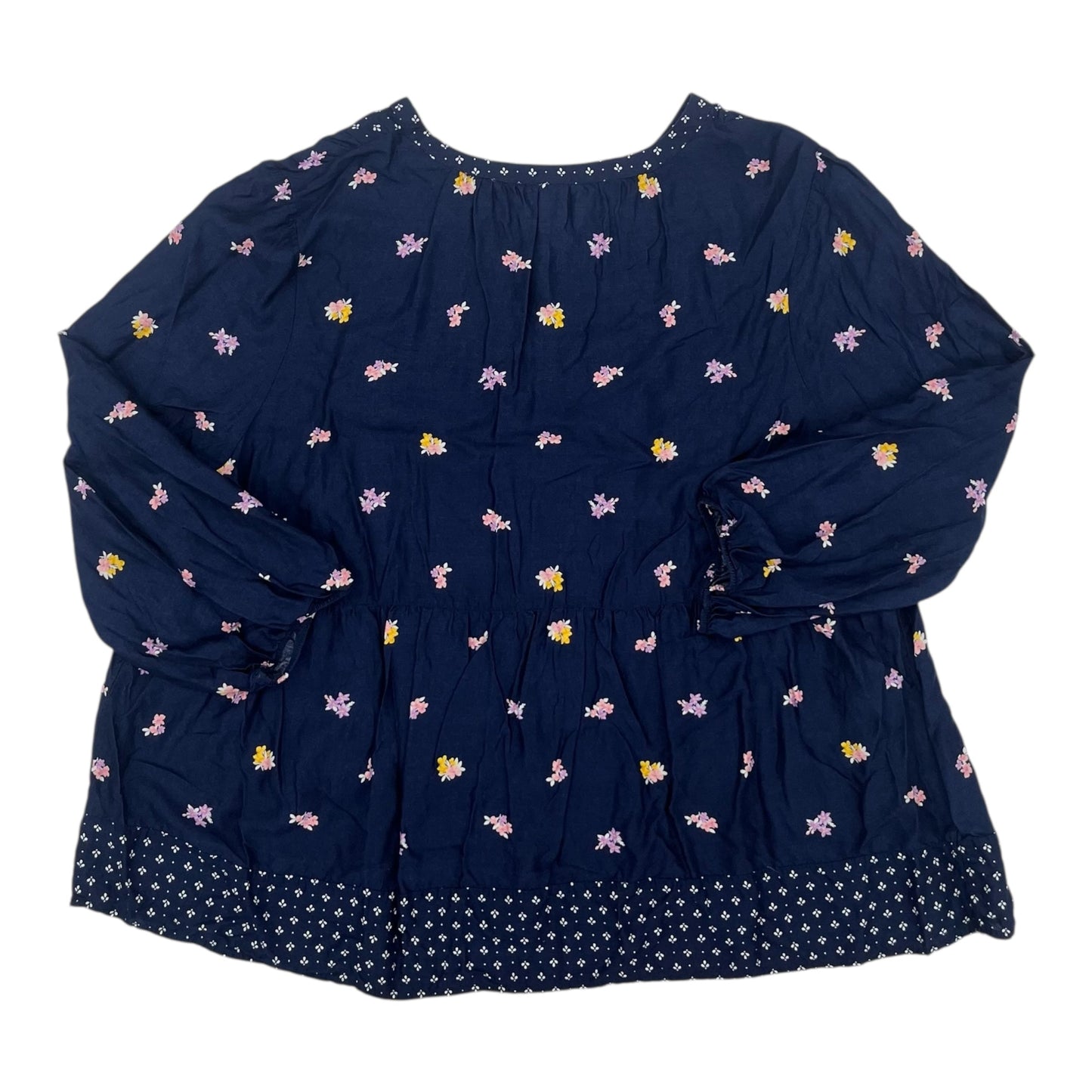 Blouse Ls By Old Navy In Blue, Size:3X