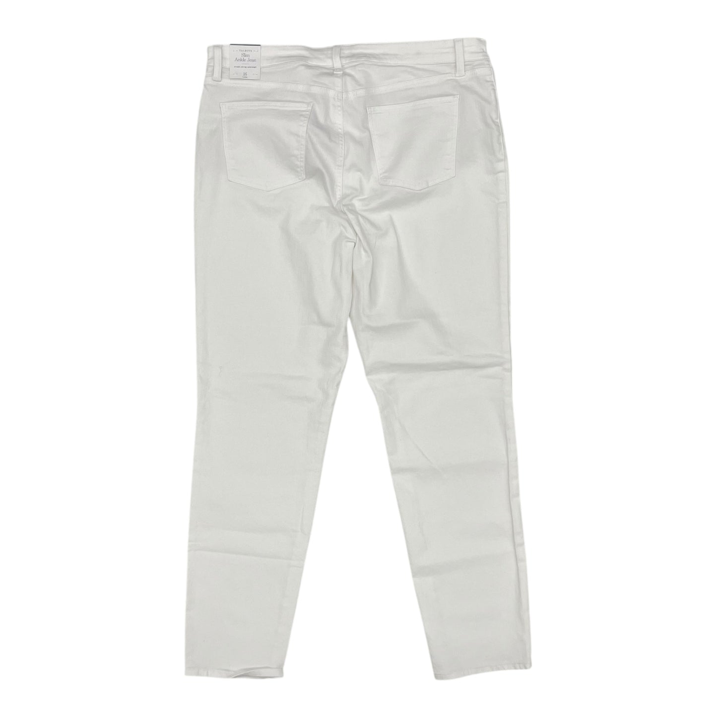 Jeans Skinny By Talbots In White Denim, Size:16
