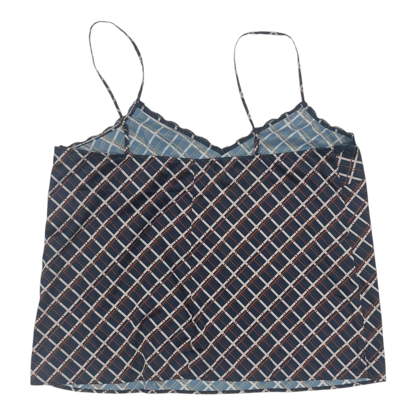 Blouse Sleeveless By Eloquii In Blue, Size:Xl