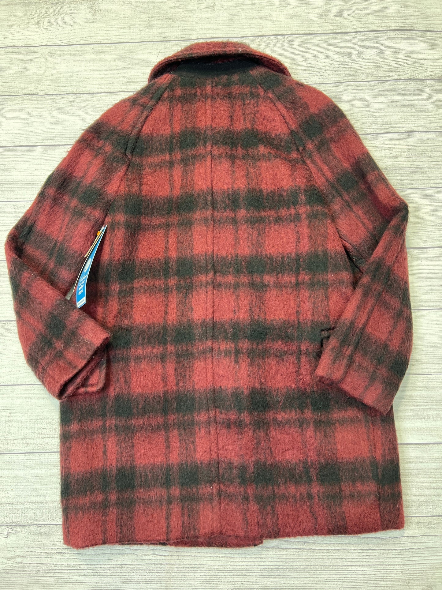 New! Coach Plaid Peacoat Designer Size: S
