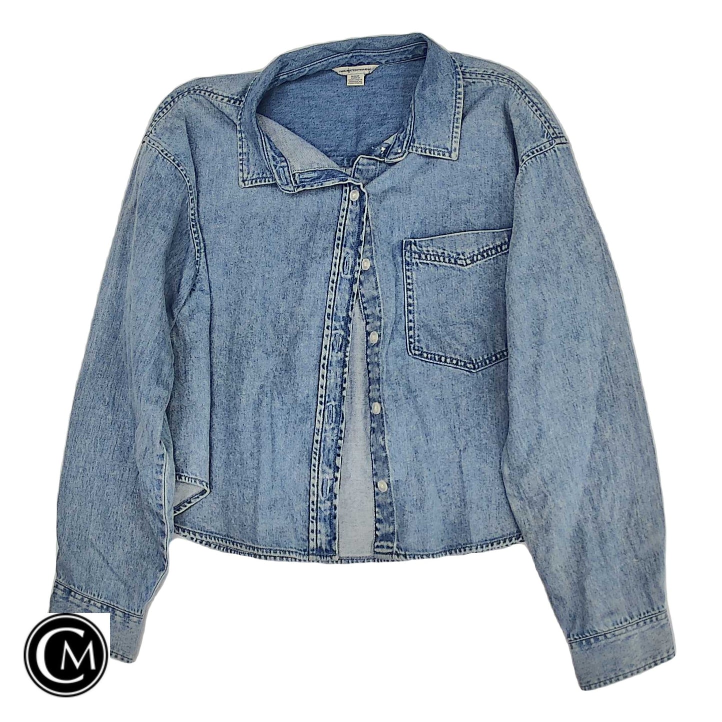 Top Ls By American Eagle In Blue Denim, Size: M image 1