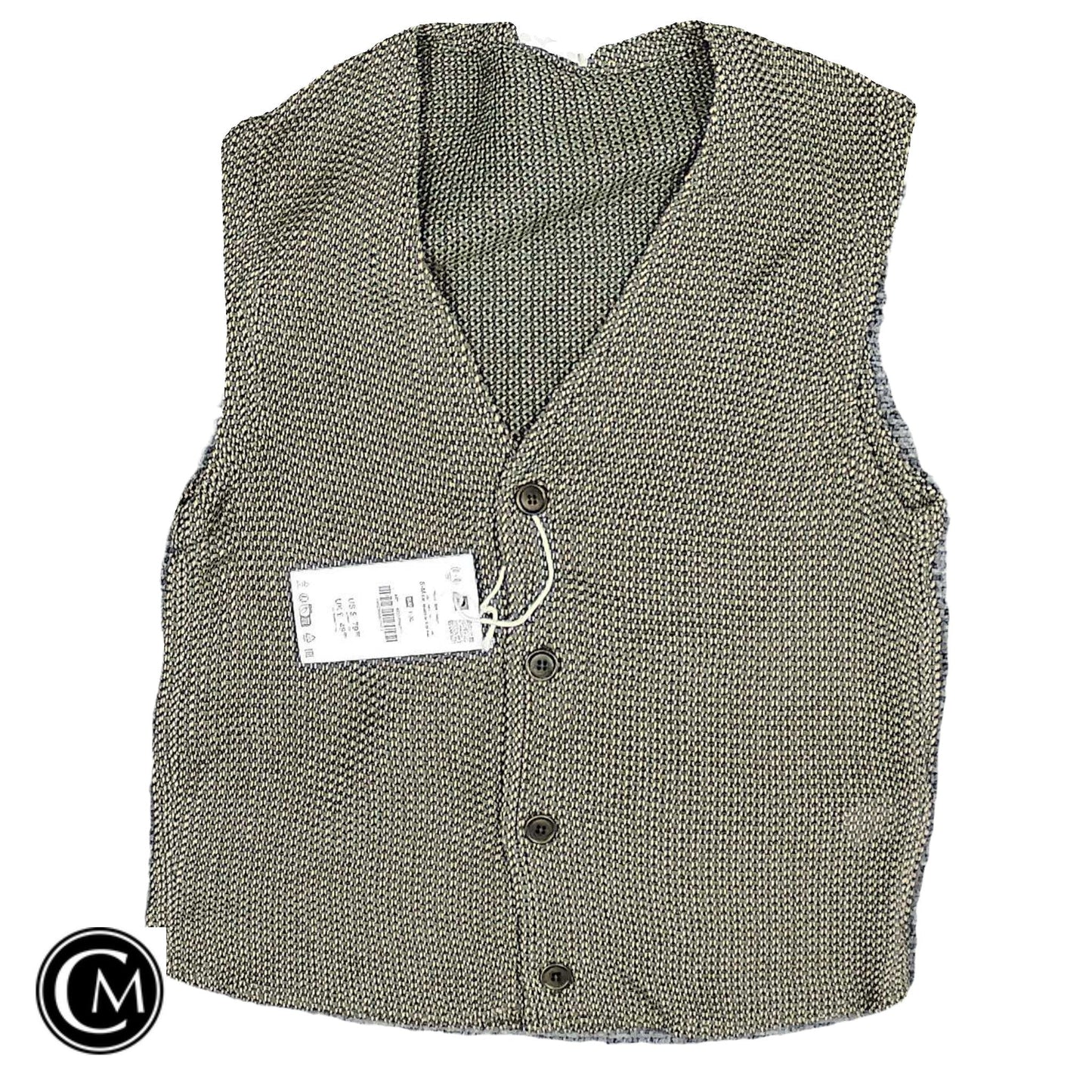 Vest Sweater By Zara In Green, Size: M