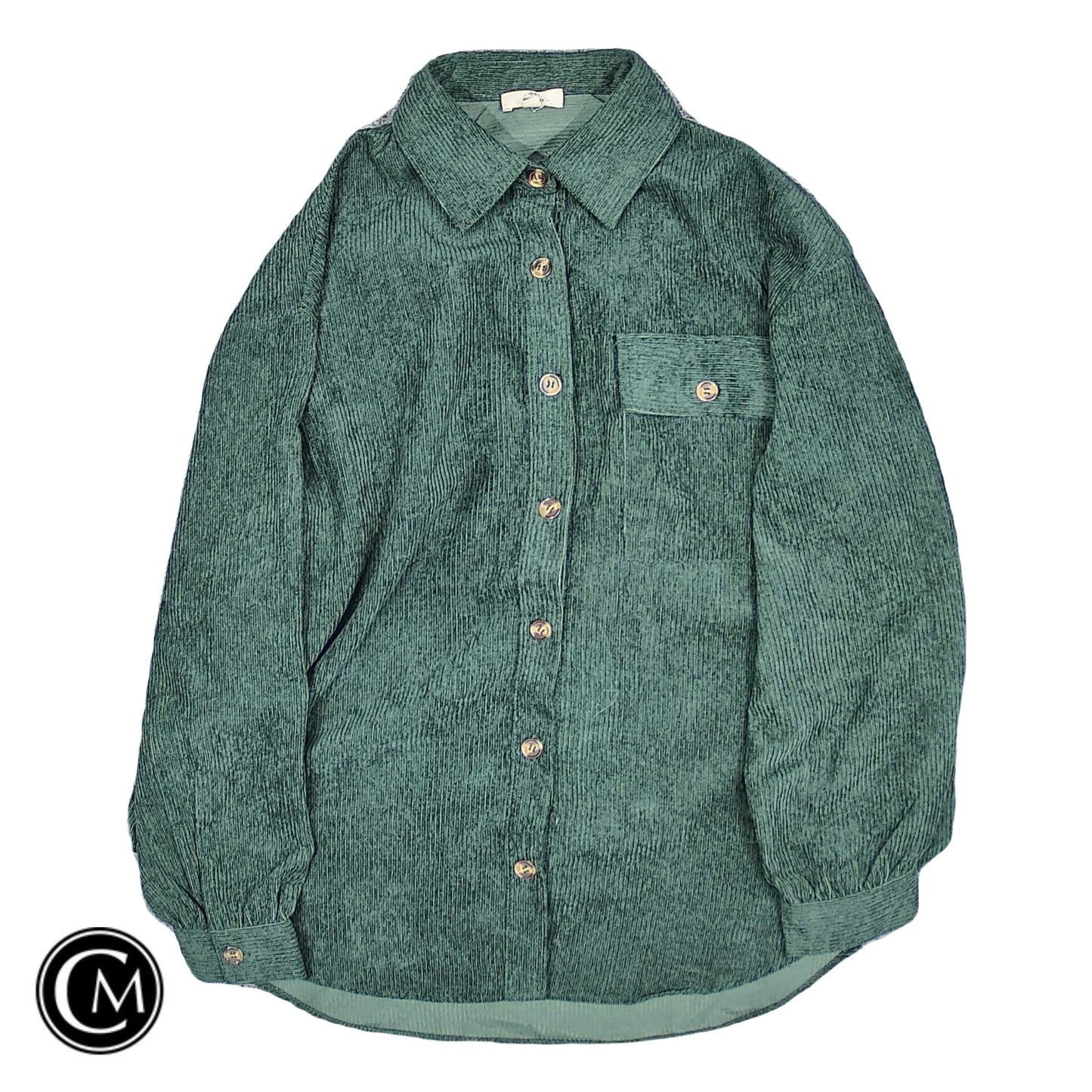 Jacket Shirt By Entro In Green, Size: S