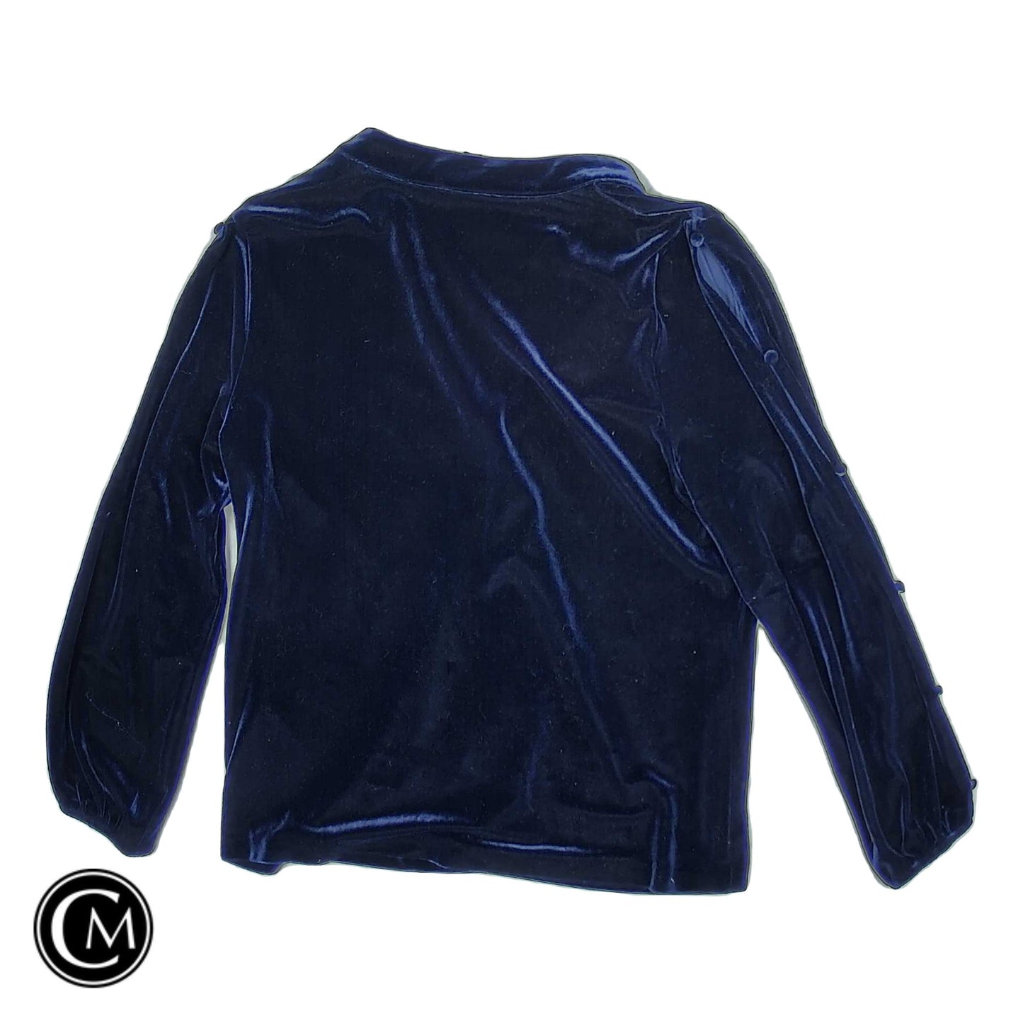 Blouse Ls By White House Black Market In Navy, Size: M image 2