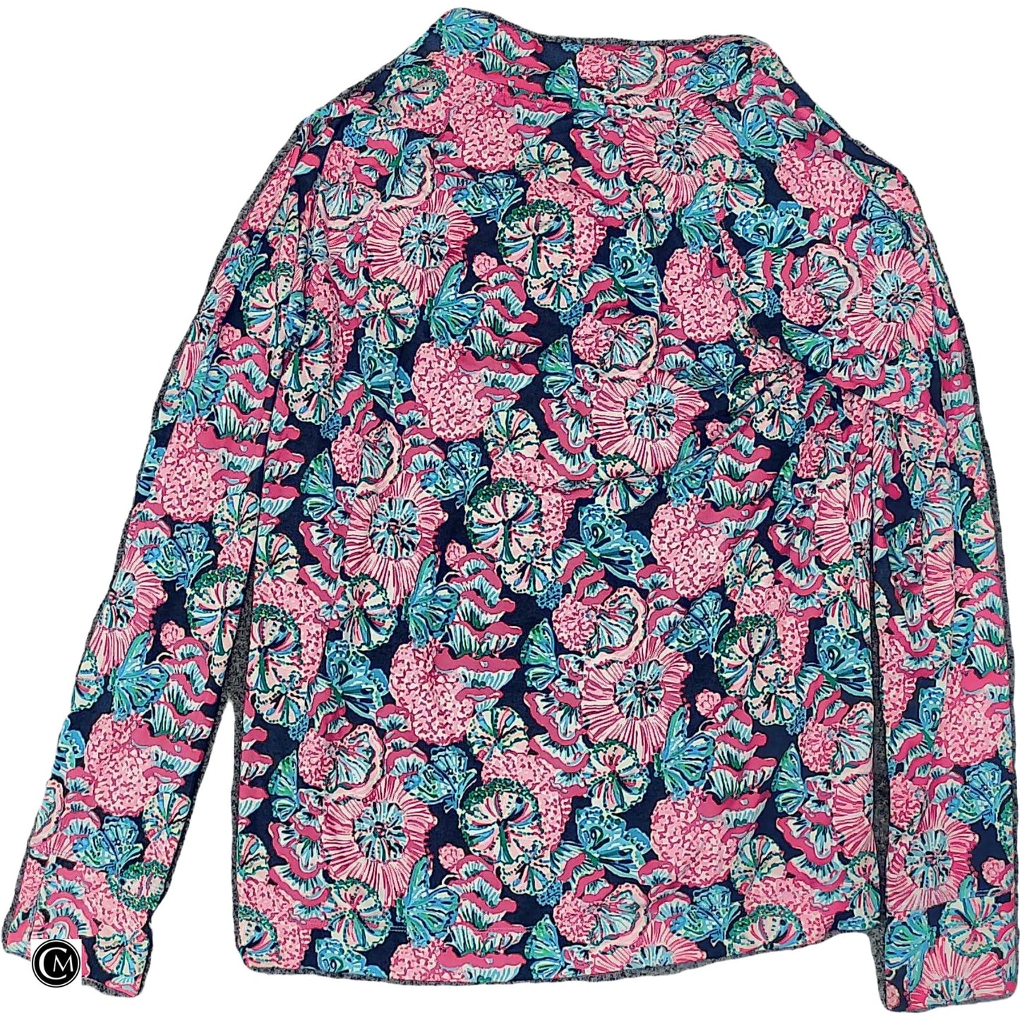 Top Ls Designer By Lilly Pulitzer In Blue & Pink, Size: L