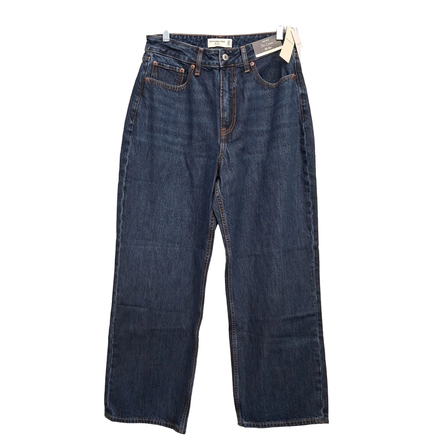 Jeans Wide Leg By Abercrombie And Fitch In Blue Denim, Size:6