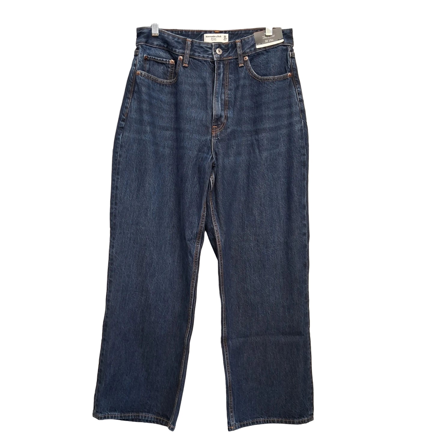 Jeans Wide Leg By Abercrombie And Fitch In Blue Denim, Size:10
