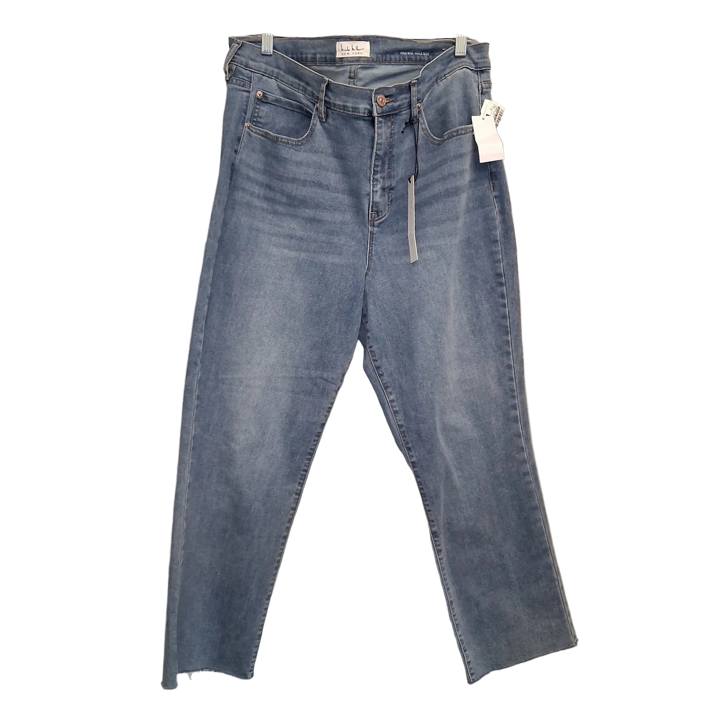 Jeans Cropped By Nicole Miller In Blue Denim, Size:16