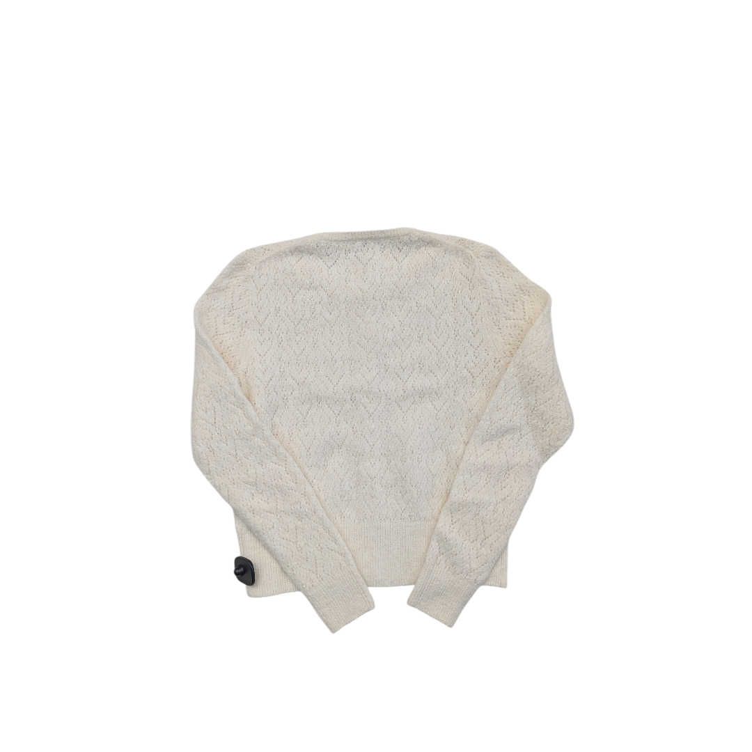 Sweater Cardigan By J. Crew In Ivory, Size:M