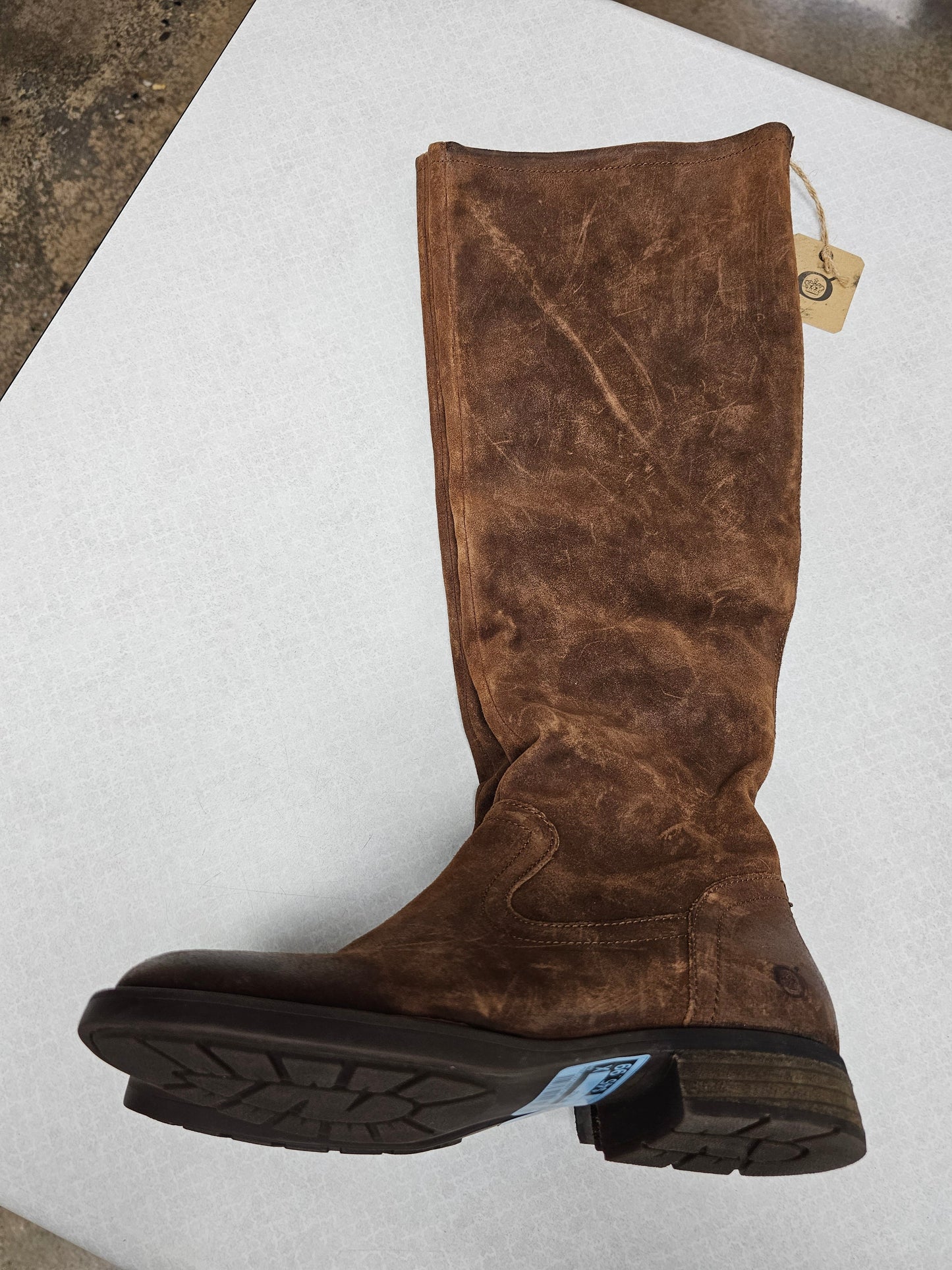 Boots Knee Heels By Born In Brown, Size:8