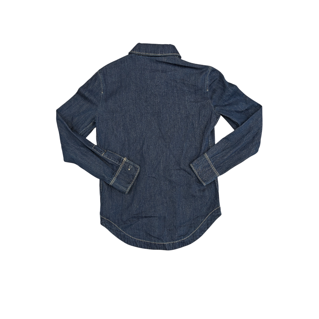 Top Ls By Lacoste In Blue Denim, Size:2