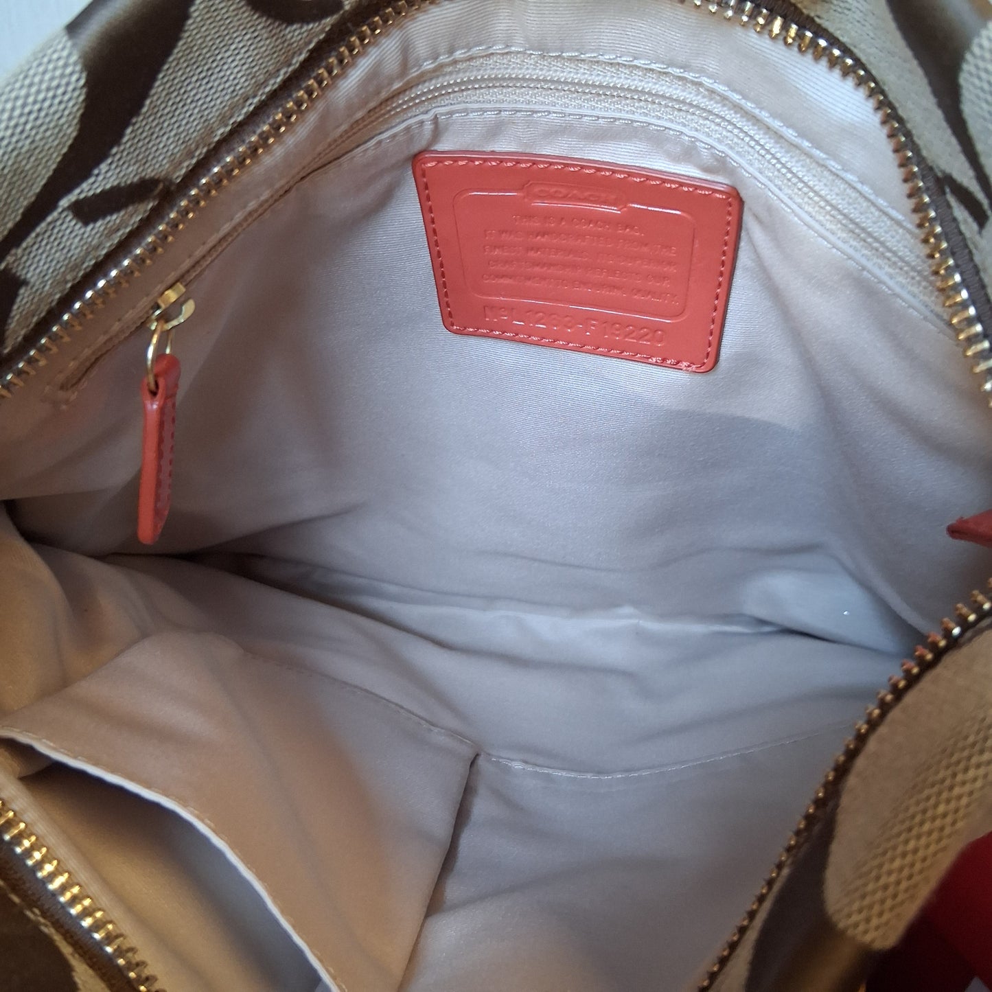 Crossbody Designer By Coach In Tan, Size:Medium