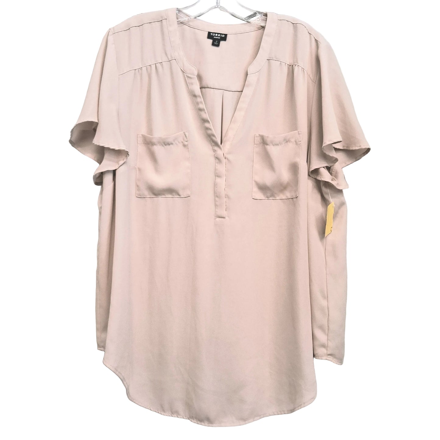 Top Ss By Torrid In Beige, Size:2X
