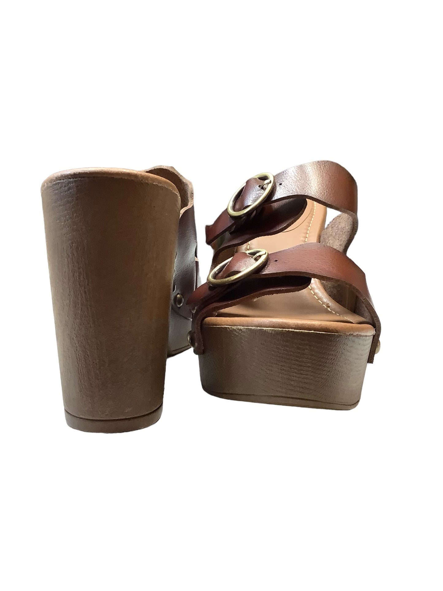 Sandals Heels Block By Just Fab Size: 9