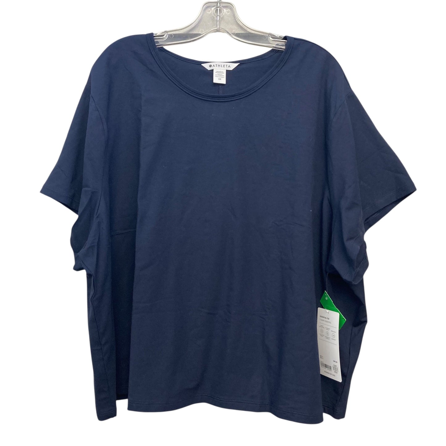 Athletic Top Ss By Athleta In Blue, Size:3X