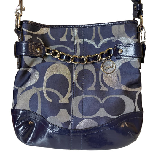 Handbag Designer By Coach In Blue, Size:Medium
