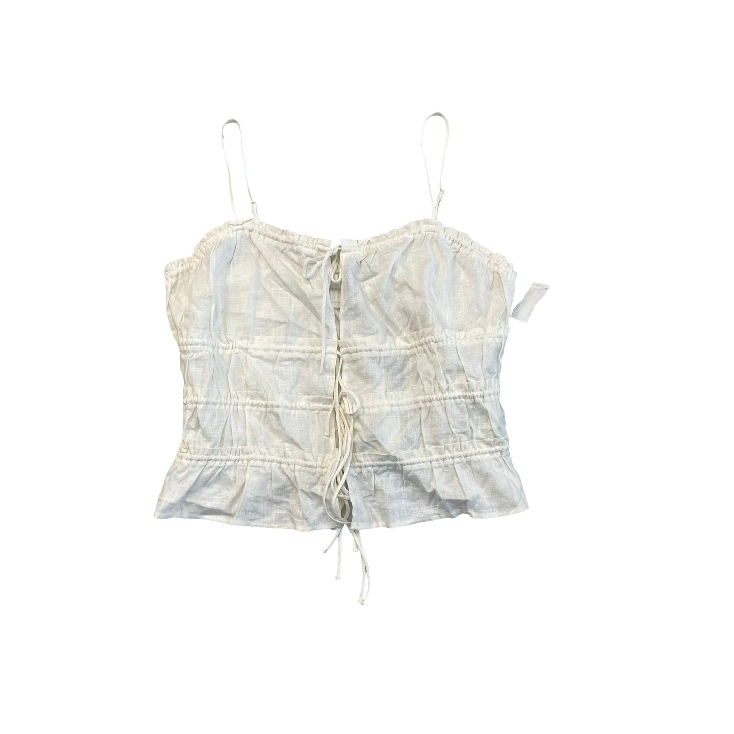 Top Sleeveless By H&M In Cream, Size:L
